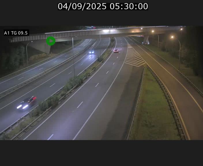 Traffic live webcam Luxembourg Jonction Grünewald - A1 direction Luxembourg-ville - BK 9.5