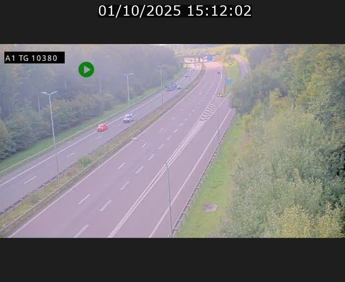 Traffic live webcam Luxembourg Senningerberg - A1 direction Luxembourg Kirchberg - BK 10.3