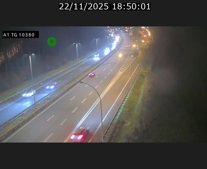 Traffic live webcam Luxembourg Senningerberg - A1 direction Luxembourg Kirchberg - BK 10.3
