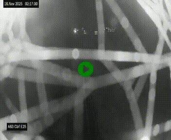 Webcam autoroute A63 en périphérie de Bordeaux au sud-est de la ville, en provenance du bassin d'Arcachon. Vue orientée vers Bordeaux