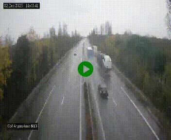 Webcam routière à la fin de la N10, en périphérique ouest d'Angouleme, proche de la jonction avec l'A10