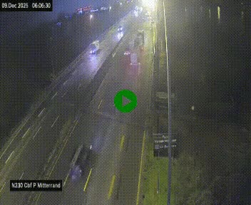 Webcam sur le périphérique de Bordeaux à l'est de la ville. Caméra située sur le Pont Mitterand sur la N230