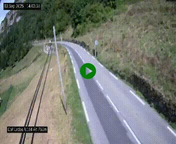 Webcam dans les Pyrénées Atlantique au niveau du col d'Urdos et du fort du Pourtalet sur la N134, en direction du Col et du tunnel du Somport, à 765 mètres d'altitude