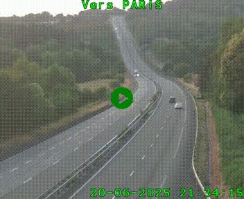 Caméra routière sur l'autoroute A20 à Bessines-sur-Gartempe. Vue orientée vers Paris