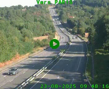 Caméra routière sur l'autoroute A20 à Bessines-sur-Gartempe. Vue orientée vers Paris