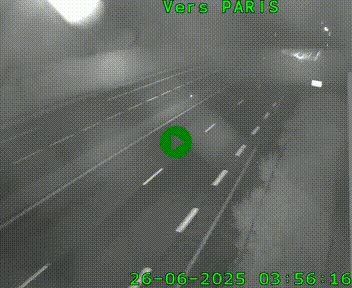 Caméra routière sur l'autoroute A20 à Saint-Hilaire-Bonneval, au sud de Limoges. Vue orientée vers Paris