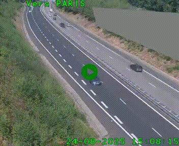 Caméra routière sur l'autoroute A20 à Saint-Pardoux-l'Ortigier, à la jonction avec l'A89. Vue orientée vers Paris
