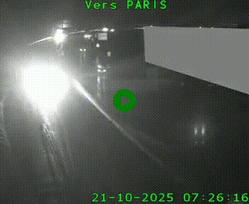 Caméra routière sur l'autoroute A20 à Brive-la-Gaillarde, à la jonction avec l'A89. Vue orientée vers Paris