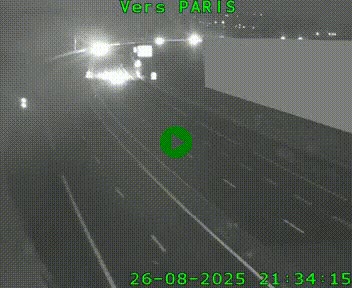 Caméra routière sur l'autoroute A20 à Brive-la-Gaillarde, à la jonction avec l'A89. Vue orientée vers Paris