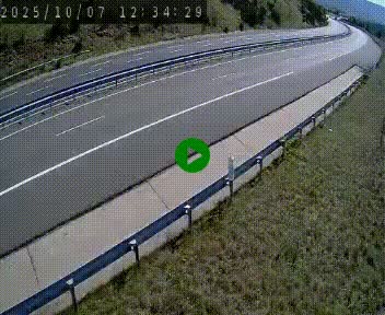 Caméra autoroutière France - A75, Engayresque, entre Millau et Séverac-le-Chateau, en direction de Montpellier