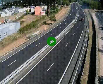 Caméra autoroute A75 à hauteur du col du rocher blanc en direction de Montpellier