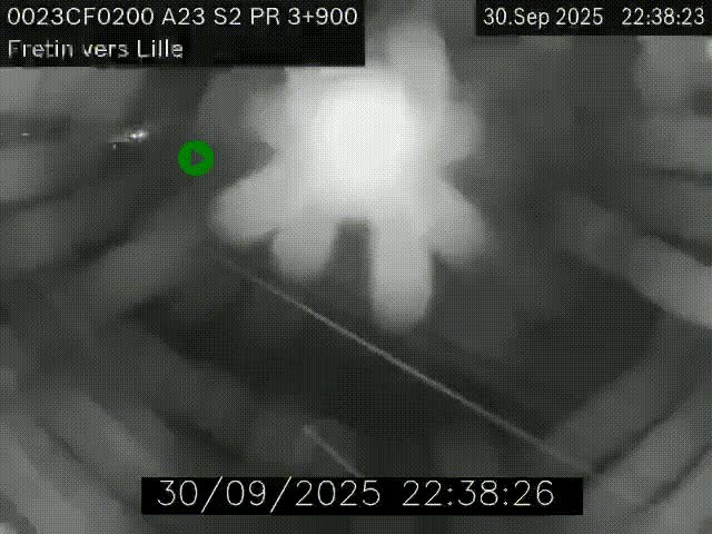 Webcam autoroute A23 à hauteur de Fretin. Vue orientée vers Lille