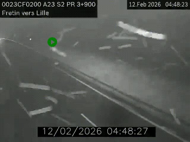 Webcam autoroute A23 à hauteur de Fretin. Vue orientée vers Lille