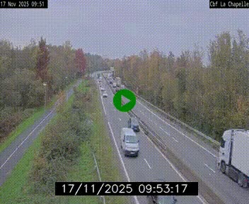 Webcam sur le périphérique de Nantes (N844) à hauteur de Porte de la Chapelle, au nord de la ville