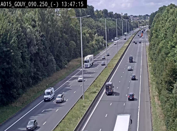 Webcam autoroute Belgique - Gouy-lez-piéton - E42 - BK 90.3