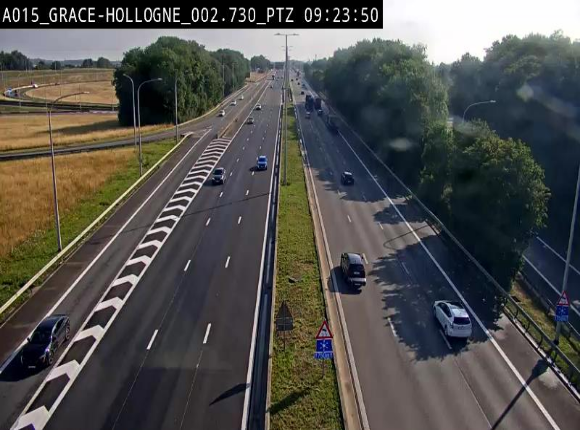 Caméra trafic Belgique - Grâce-Hollogne - E42, jonction avec A604, direction Loncin/Aéroport de Liège -  BK 3.2