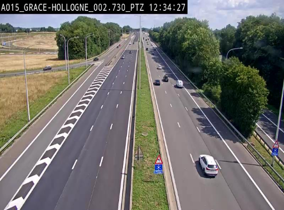Caméra trafic Belgique - Grâce-Hollogne - E42, jonction avec A604, direction Loncin/Aéroport de Liège -  BK 3.2