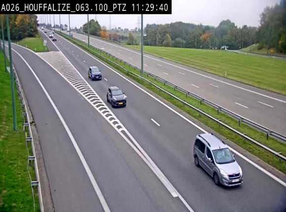 Caméra autoroute Belgique - Houffalize, E25 direction Liège