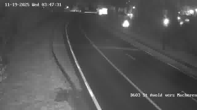 Webcam sur la D603 située à proximité de Saint-Avold. Vue orientée vers Macheren.