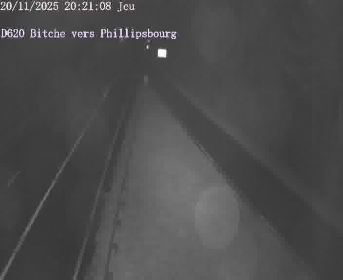 Webcam sur la D620, sur le contournement de Bitche. Vue orientée vers Philippsbourg