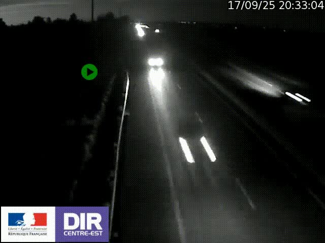 Webcam sur le contournement de Valence, sur la Nationale 7, à la jonction avec la N532, caméra orientée vers Grenoble