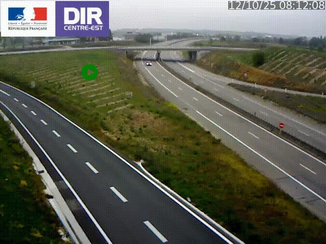 Webcam sur le contournement de Valence, sur la Nationale 7, caméra orientée vers Lyon