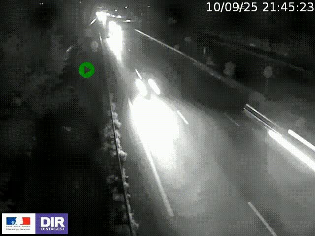 Webcam à Bron sur l'A43 à la jonction avec le boulevard périphérique de Lyon (D383). Vue orientée vers Lyon