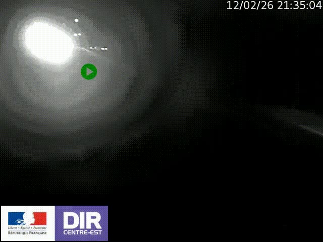 Caméra trafic à la jonction entre l'A46 (Rocade-est de Lyon) et l'A42 à hauteur de Vault-en-Velin en direction de Marseille