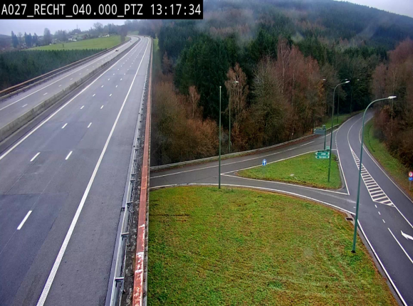 Webcam sur A27/E42 après Malmedy. Vue orientée vers l'Allemagne