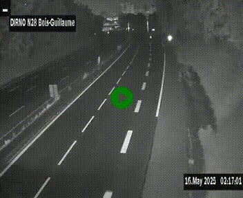 Webcam routière à hauteur de Bois-Guillaume en périphérie de Rouen. Vue orientée vers Rouen