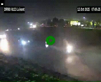 Webcam en périphérie de Chartres sur la N123, à hauteur de Luisant. Vue orientée vers Chartres