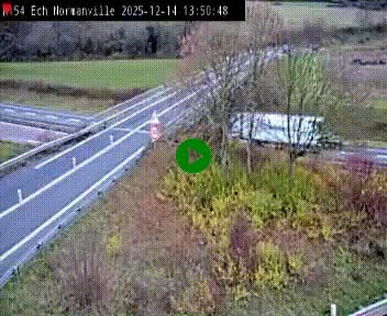 Webcam à hauteur du Leclerc Normanville sur la N154. Vue orientée vers Rouen