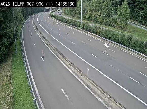 Webcam autoroute A26/E25 à Esneux, en Belgique en direction Luxembourg - BK 7.9
