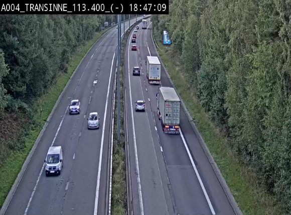 Caméra trafic E411 (A4) - Transinne direction Namur - BK 113.425