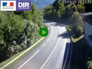 Caméra trafic sur la N90 à Bourg-Saint-Maurice, en provenance d'Aoste et en direction d'Albertville