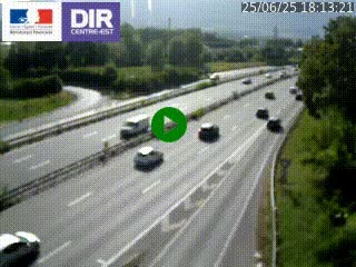 Caméra routière à hauteur de la sortie 15 Chambéry-centre au PK 4,103 en direction d'Albertville