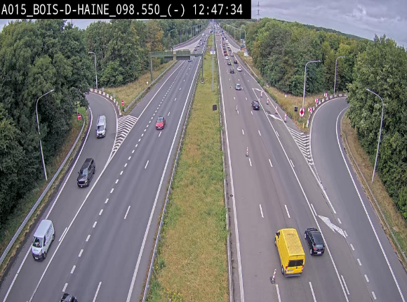 Webcam autoroute Belgique - Bois d'Haine - E42 - BK 98.6