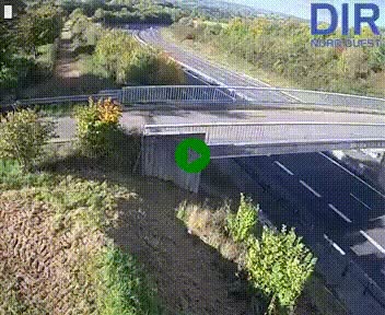 Webcam sur A84 à hauteur de Pont-Farcy, au niveau du pont autoroutier sur la Vire, au sud de Saint-Lô