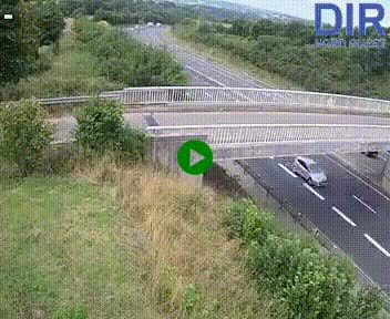 Webcam sur A84 à hauteur de Pont-Farcy, au niveau du pont autoroutier sur la Vire, au sud de Saint-Lô