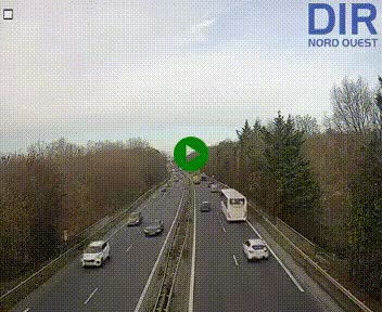 Webcam sur le périphérique de Caen (N814) à l'est de la ville, à Mondeville hauteur de la sortie 2, Presqu'île-Rives de l'Orne, au bout de l'autoroute A13