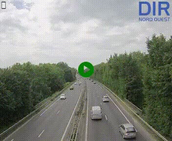 Webcam sur le périphérique de Caen (N814) à l'est de la ville, à Mondeville hauteur de la sortie 2, Presqu'île-Rives de l'Orne, au bout de l'autoroute A13