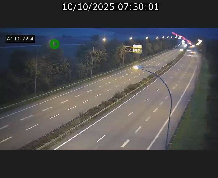 Traffic live webcam Luxembourg Flaxweiler - A1 direction Luxembourg - BK 22.4