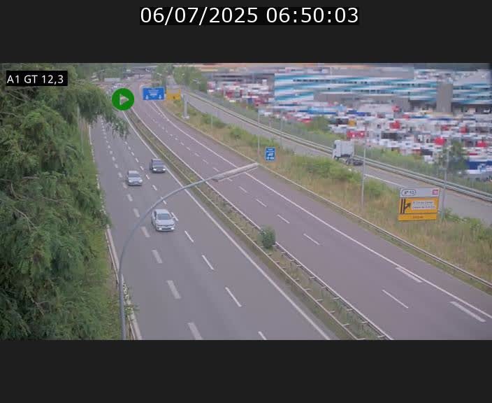 Traffic live webcam Luxembourg Senningerberg - A1 direction Allemagne - BK 12.3
