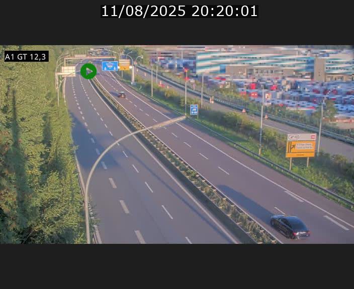 Traffic live webcam Luxembourg Senningerberg - A1 direction Allemagne - BK 12.3