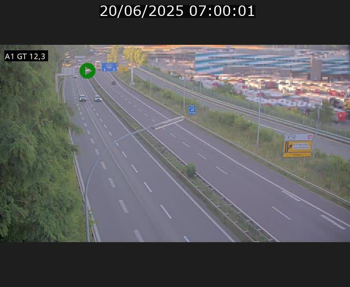 Traffic live webcam Luxembourg Senningerberg - A1 direction Allemagne - BK 12.3