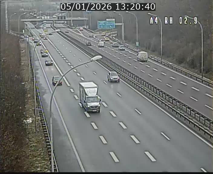 Webcam traffic A4 Luxembourg - BK 2.9 - Croix de Cessange (direction Luxembourg)