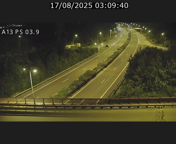 Traffic live webcam Luxembourg Differdange - A13 direction Esch-sur-Alzette - BK 3.9
