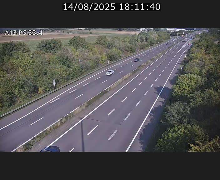Webcam trafic sur A13 à hauteur de Mondorf-les-Bains en direction d'Altwies