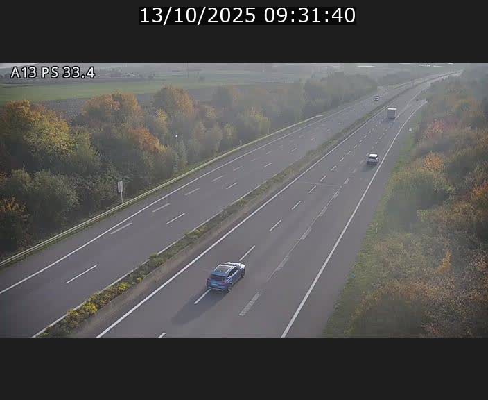 Webcam trafic sur A13 à hauteur de Mondorf-les-Bains en direction d'Altwies