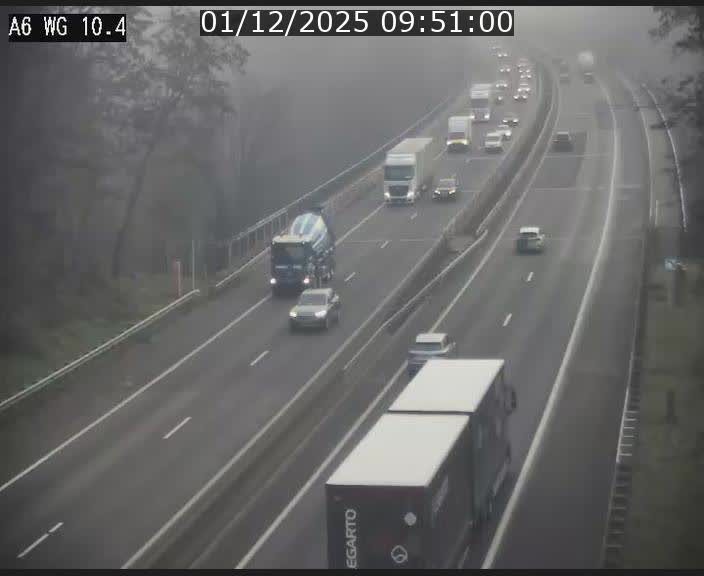 Traffic live webcam Luxembourg Mamer - A6 - BK 10.4 - direction Luxembourg/France/Allemagne